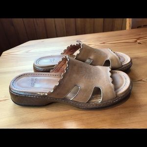 Leather slide sandals euro 42